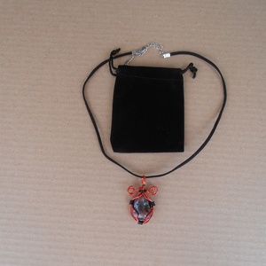 wire raped stone neclace